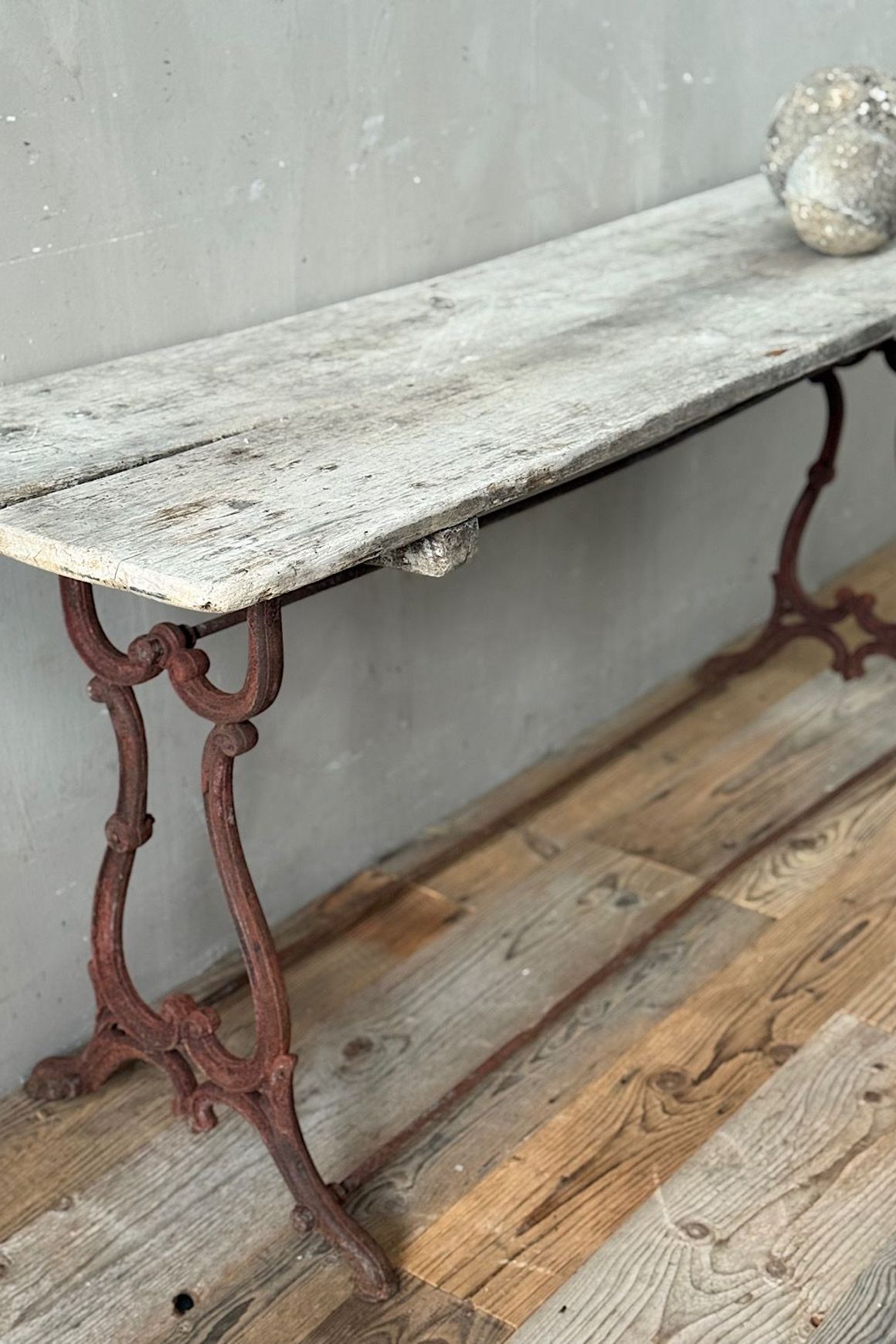 French Iron Console Table