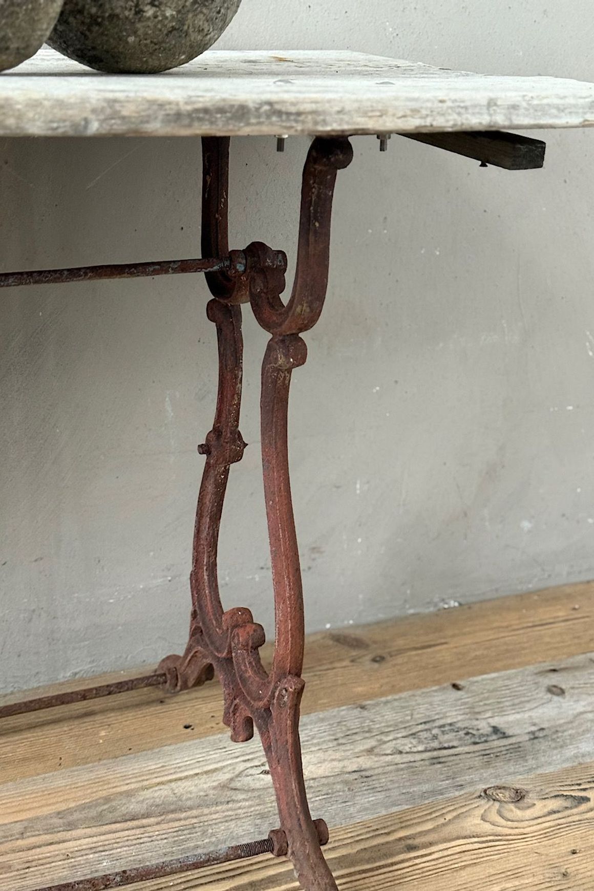 French Iron Console Table