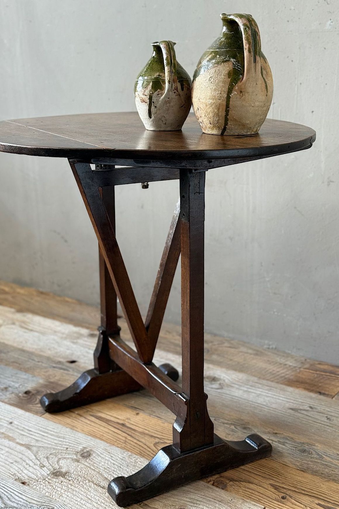 French Walnut Wine Harvest Table