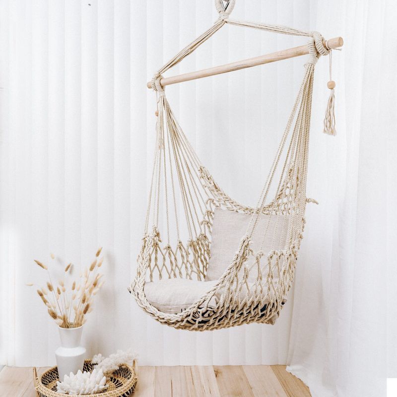 Salvador | Macrame Hammock Chair - Natural