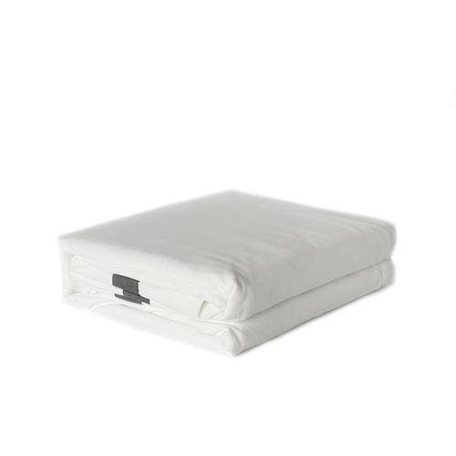 Ava Collection | White Quilt Cover Set - Charcoal Trim