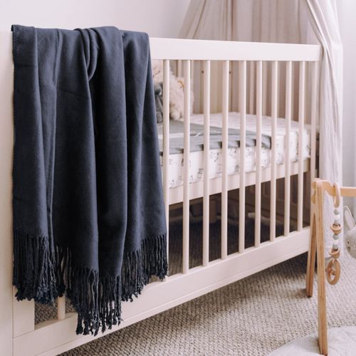 Luxury Bamboo Throw Blanket - Navy