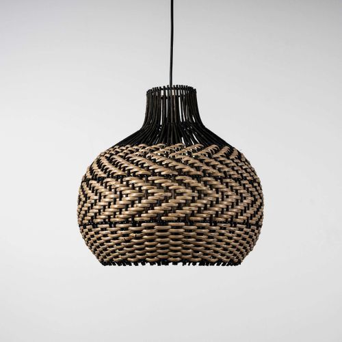 Bondi Black Rattan Pendant Light