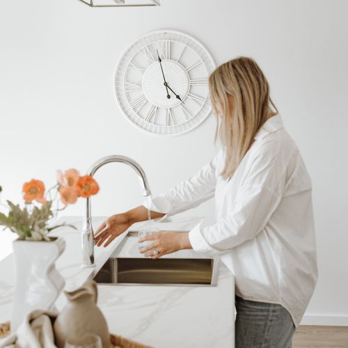 Tuscany | Large Metal Wall Clock - Distressed Cream
