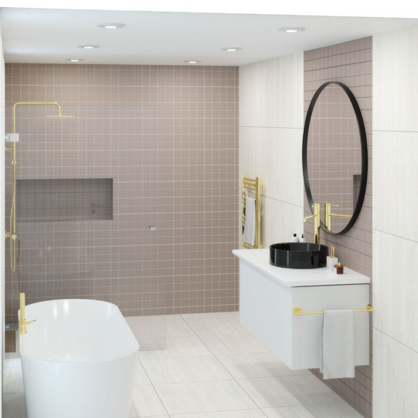 Oat Matt 75mm Mosaic | Surfaces
