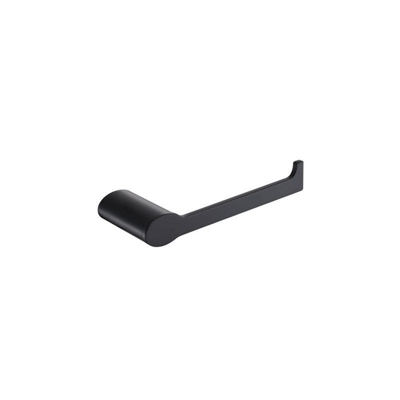 Stream Line Oval Rose Toilet Roll Holder Matt Black