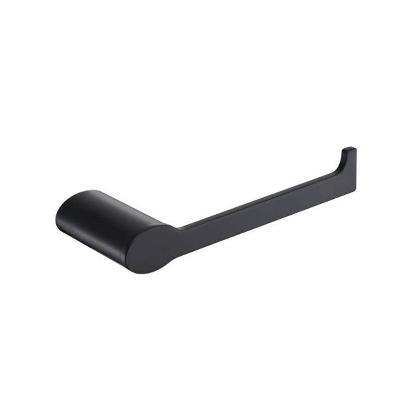 Stream Line Oval Rose Toilet Roll Holder Matt Black
