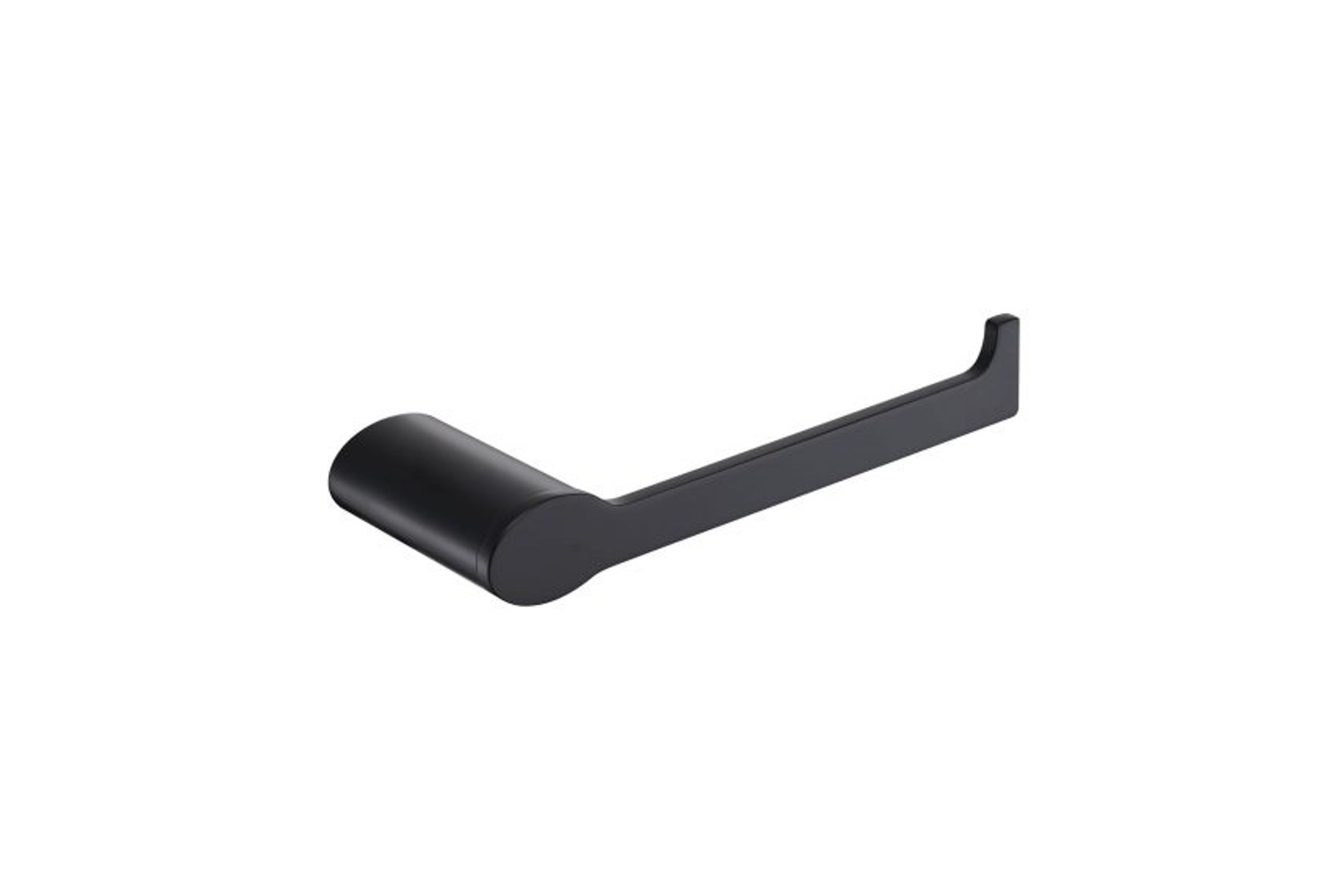 Stream Line Oval Rose Toilet Roll Holder Matt Black