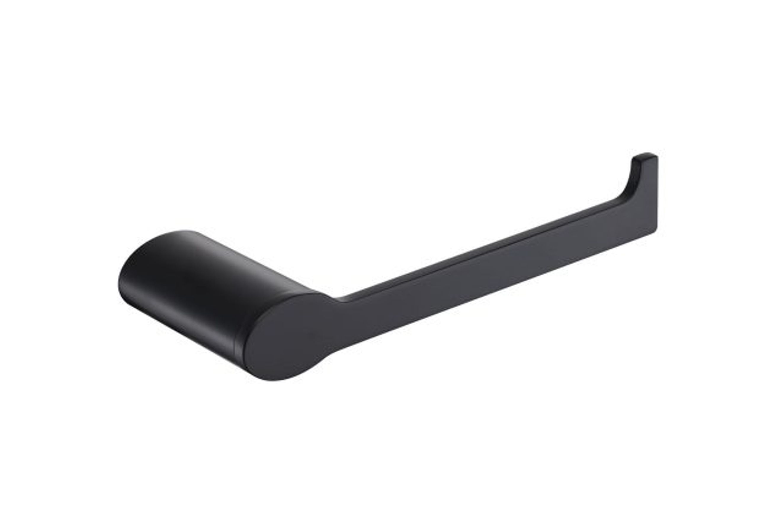 Stream Line Oval Rose Toilet Roll Holder Matt Black