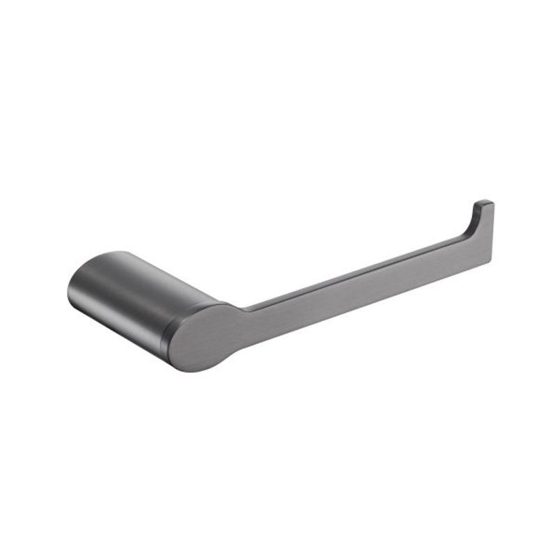 Stream Line Oval Rose Toilet Roll Holder Gun Metal