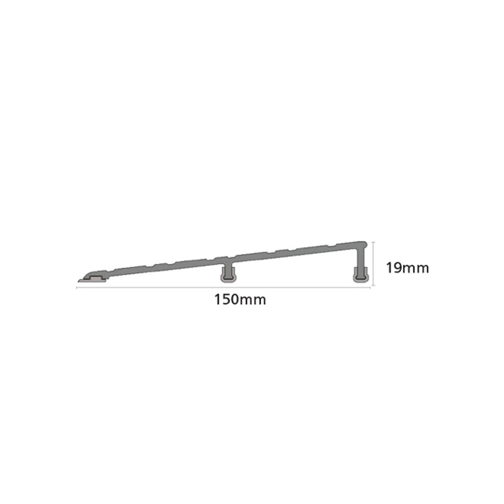 Kilargo IS4077 Threshold Ramp 19mmx150mmx5000mm Clear Anodized IS4077-5000CA