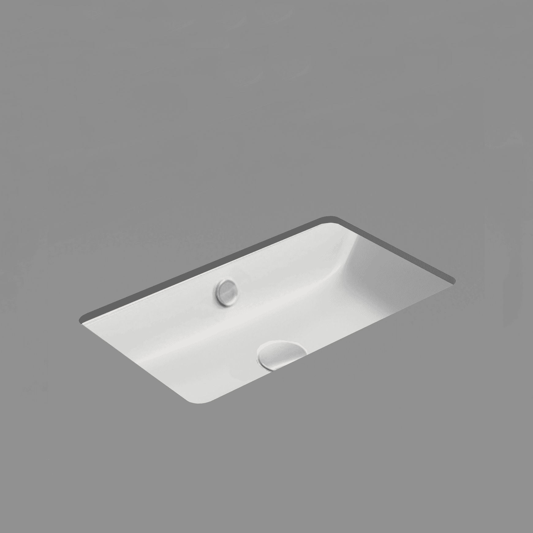 Kube X 80 Undermount Basin Gloss White