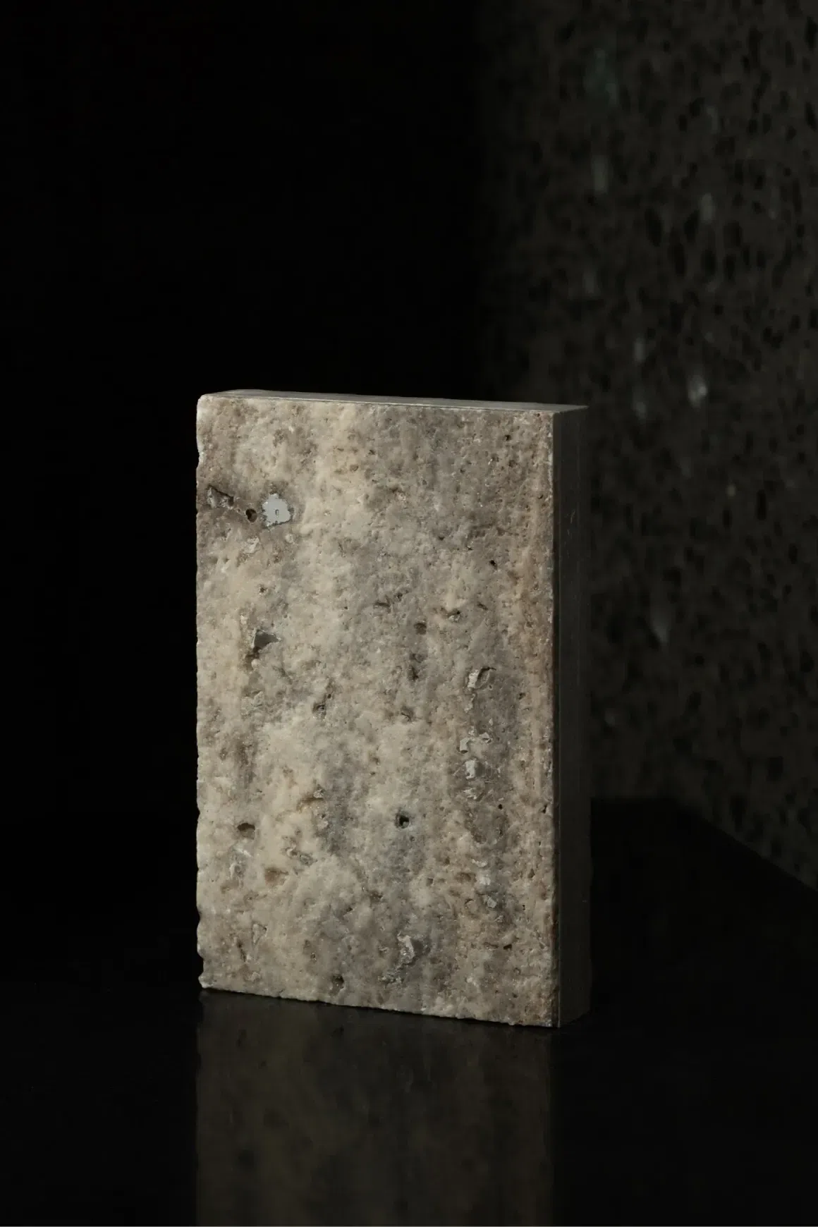 Light Silver Brown Leathered Travertine Porcelia