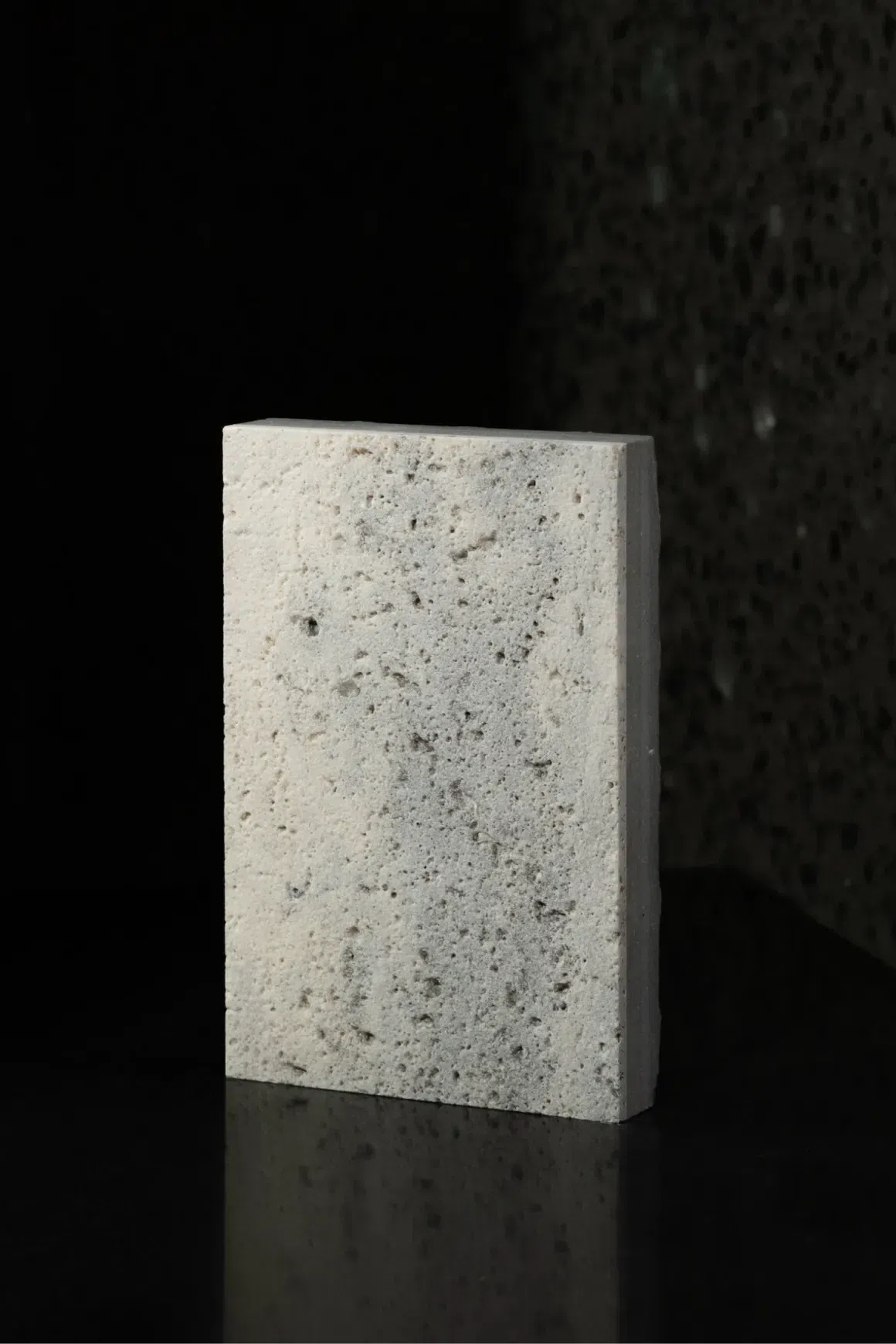 Light Silver Brown Sandblasted Travertine Porcelia