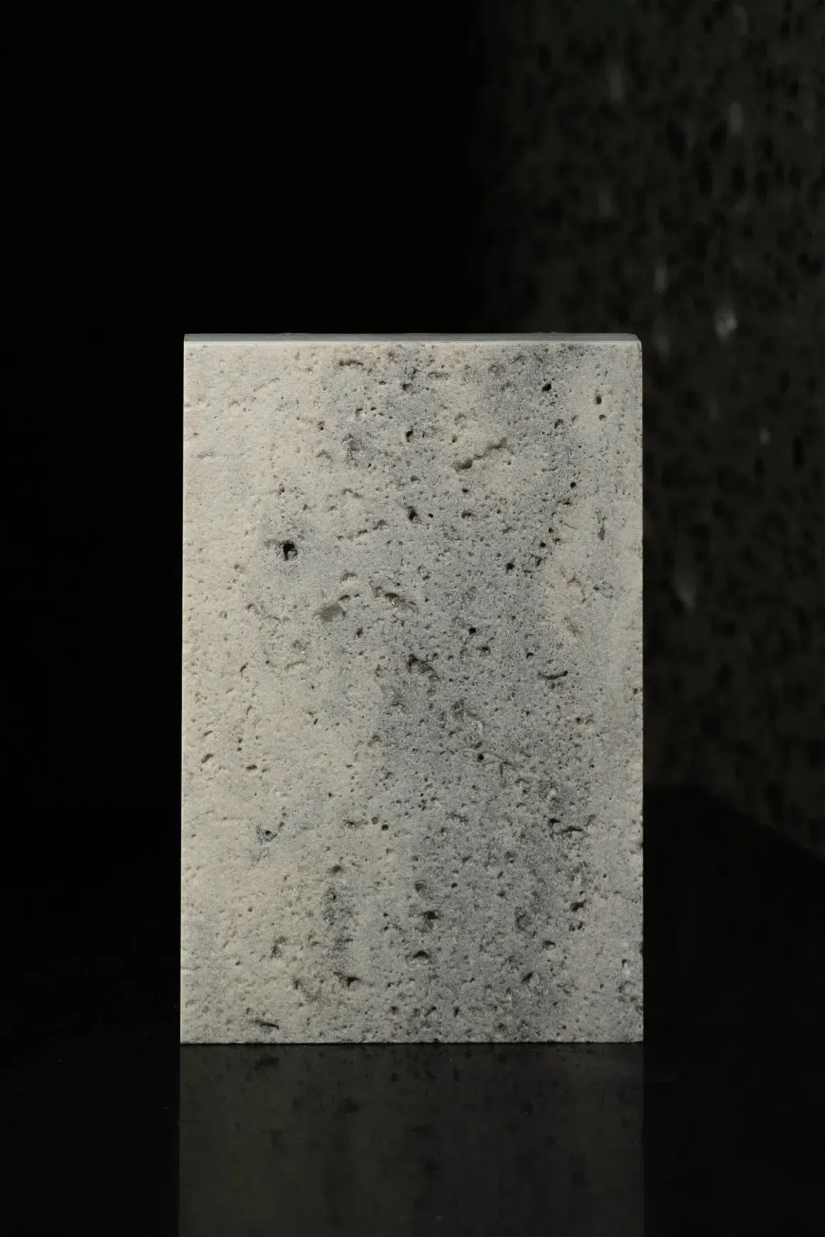 Light Silver Brown Sandblasted Travertine Porcelia