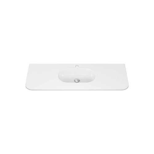 Lola Gloss Full Depth Curved Ceramic Basin Top 1200mm
