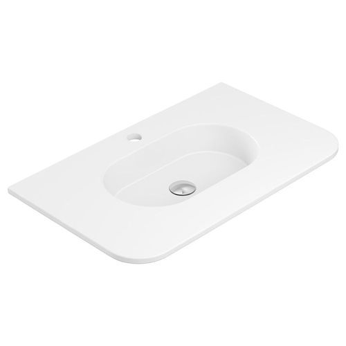 Lola Matte Full Depth Curved Ceramic Basin Top 750mm