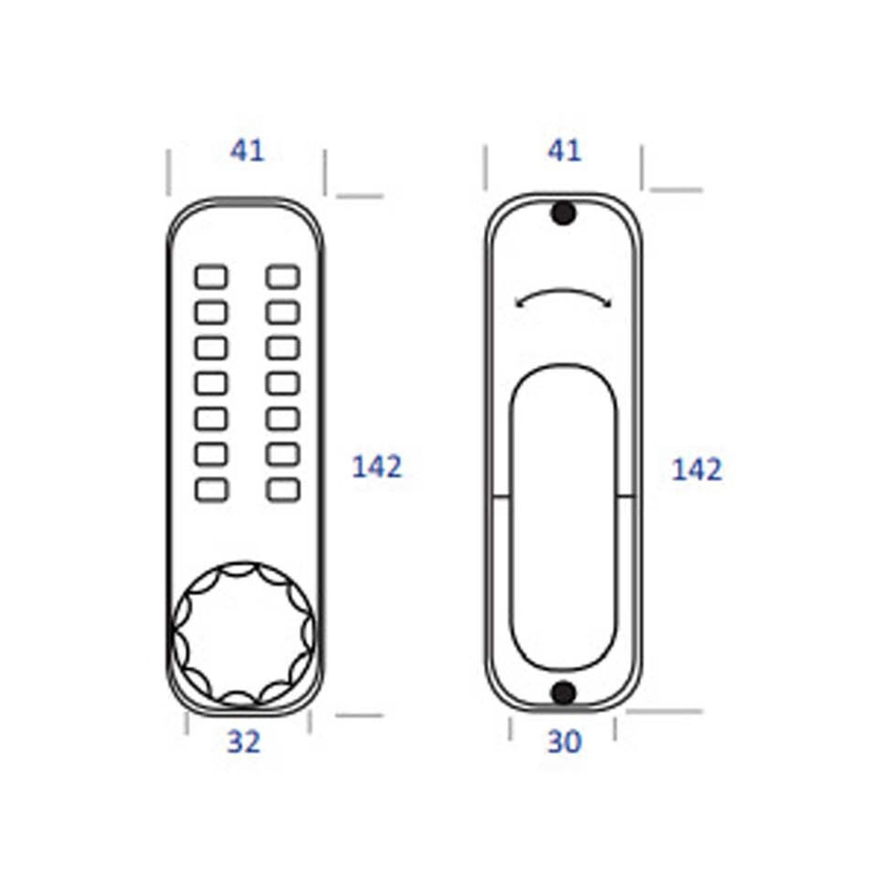 Borg Digital Door Lock Keyless Marine Grade Pro Black BL2601MGPRO