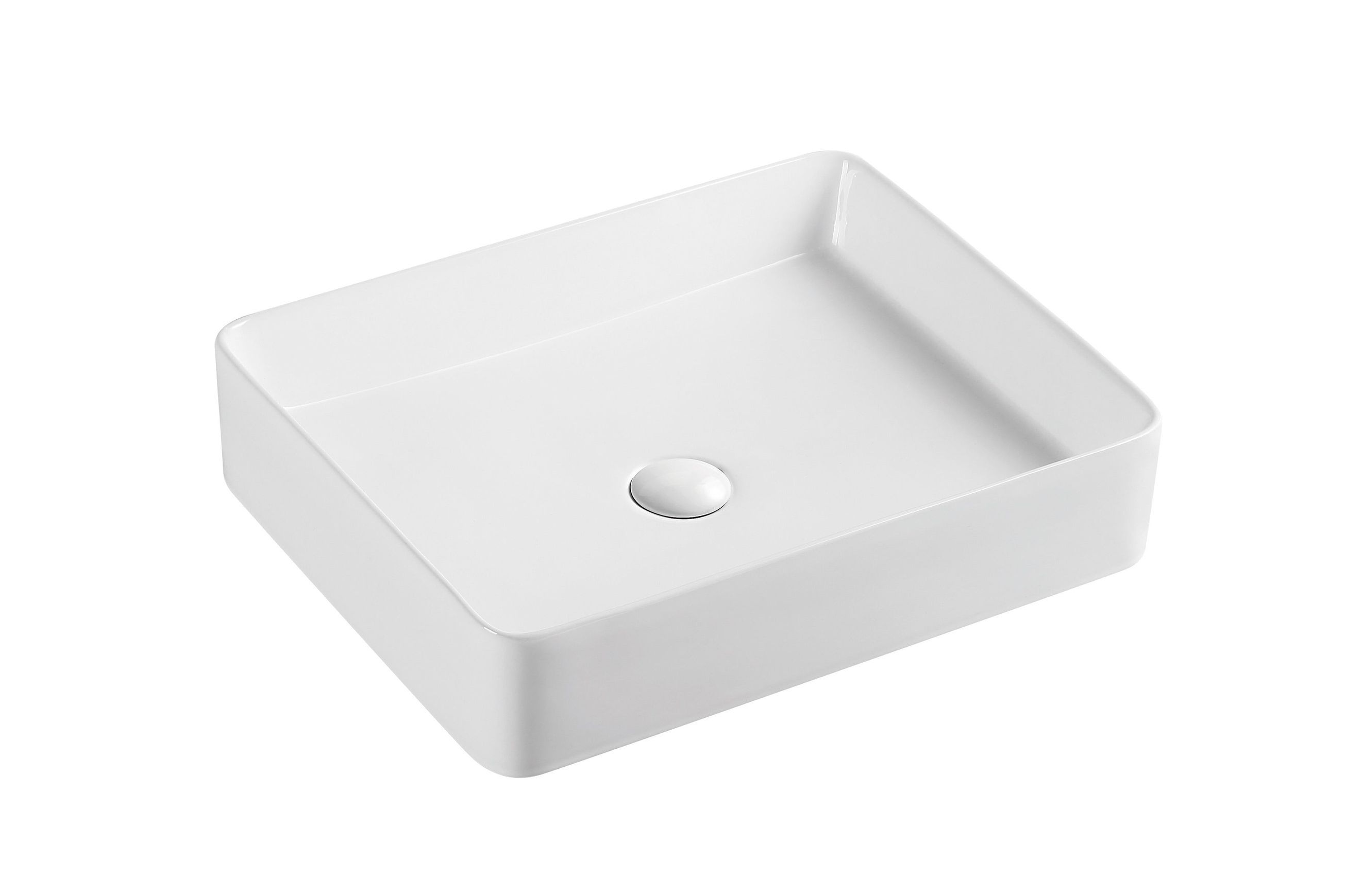Pure Rectangle Cermaic Vessel Basin