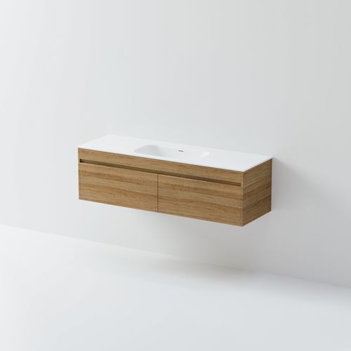 Code Luxe 1500 Wall Hung Single Basin Vanity | 2 Drawer Side By Side