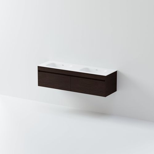 Code Luxe 1600 Wall Hung Double Basin Vanity | 2 Drawer Side By Side