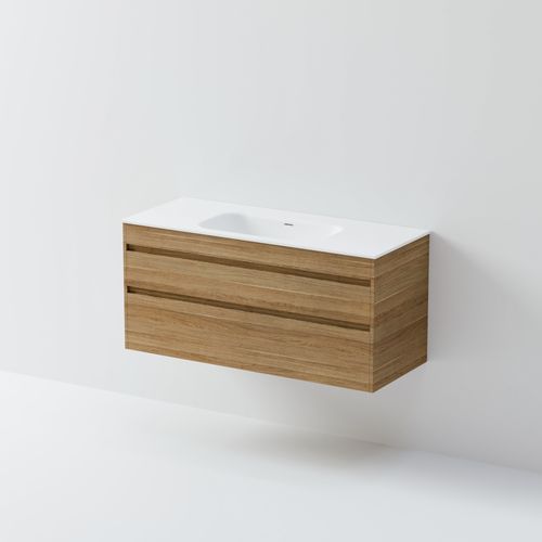 Code Luxe 1200 Wall Hung Single Basin Vanity | 2 Drawer