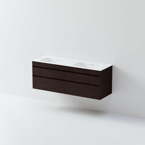 CODE Luxe 1500 Wall Hung Double Basin Vanity | 4 Drawer Side By Side