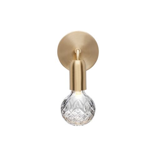 Clear Crystal Bulb wall light