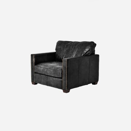 Lennox Leather Armchair | Black