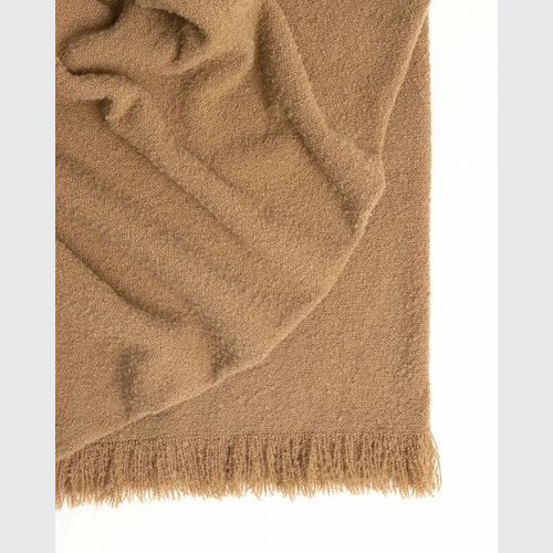 Weave Home Clive Wool Throw Blanket - Cinnamon | NZ Made | Bouclé