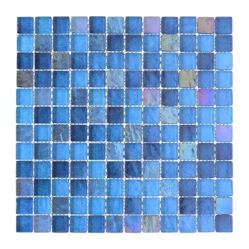 Lightwaves Plus Tile Ocean Blue 1x1