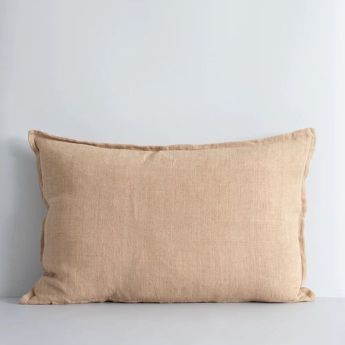 Baya Arcadia Handwoven Linen Cushion - Toasted Coconut