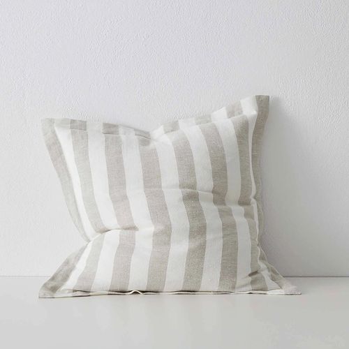 Weave Home Vito Striped Linen Cushion - Linen | 50 x 50cm