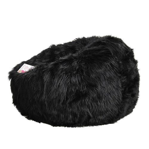 Lush Fur Bean Bag - Black