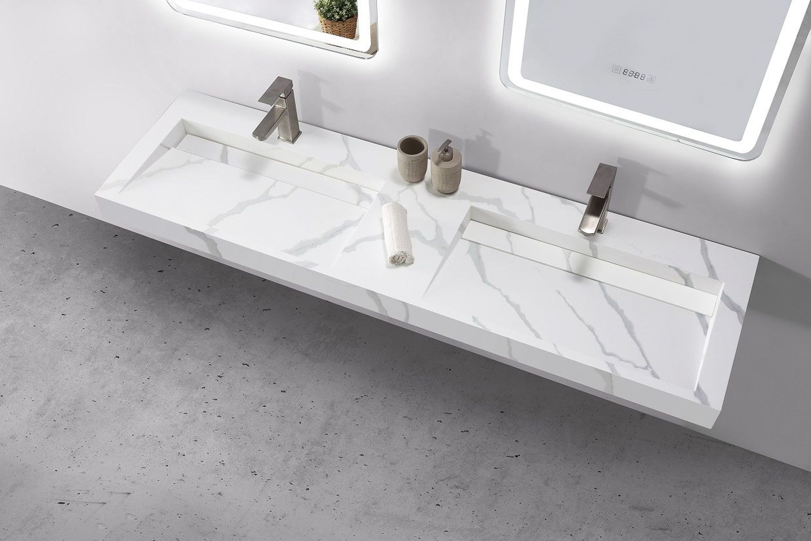 Double Basin Marble Ramp Sink 1500mm