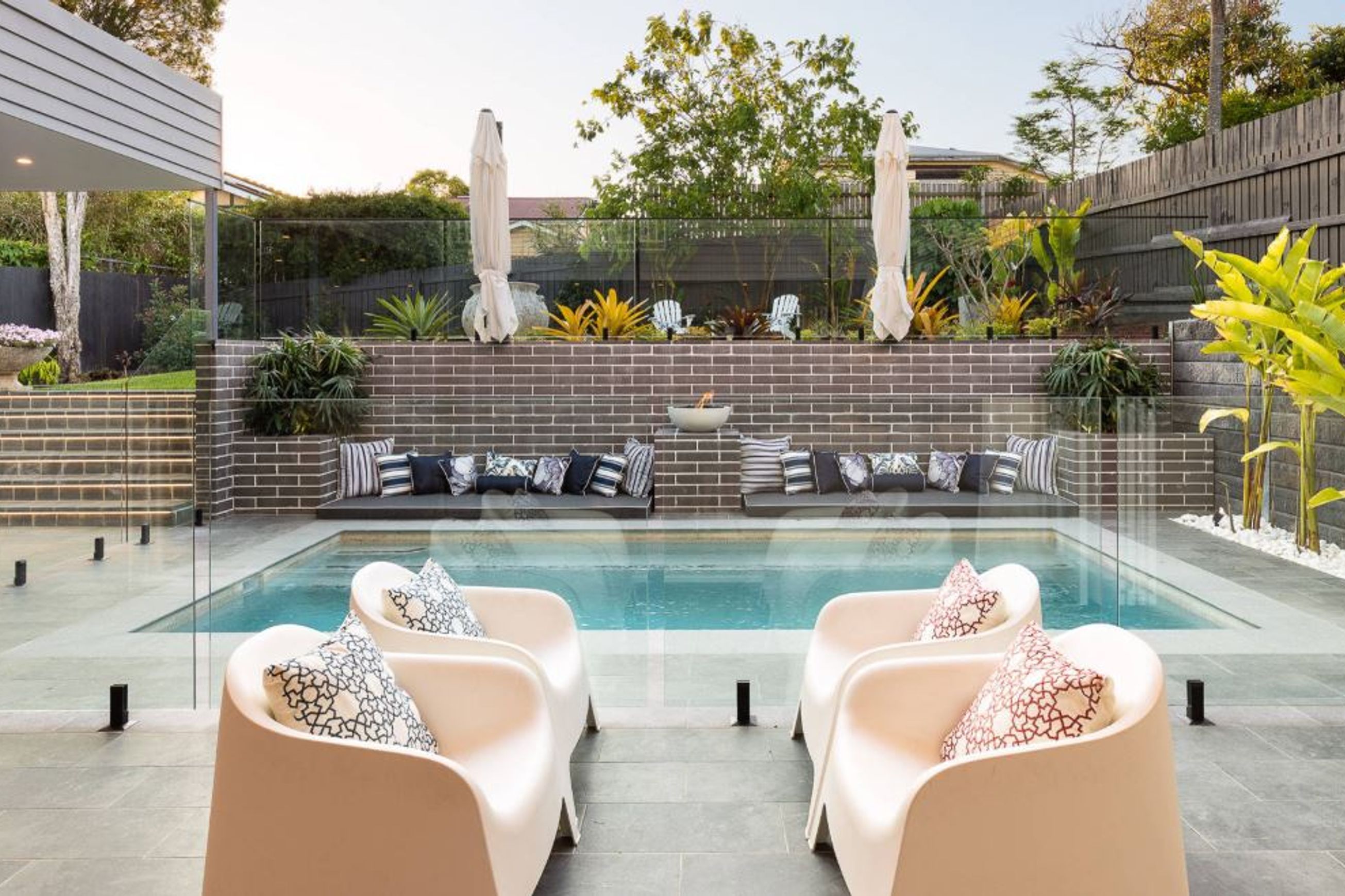 Maddison Tumbled Limestone Pool Coping