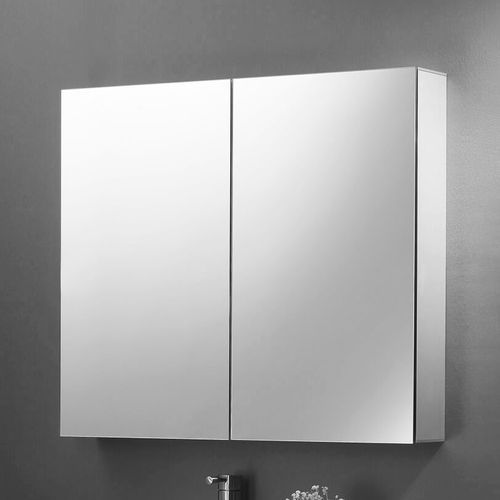 Matte Alumium Carcass Mirror Cabinet 900mm