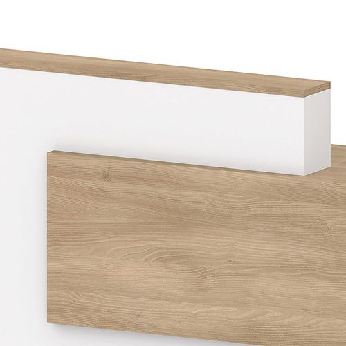 HELMER Reception Desk 2.4M Right Panel - Oak & White