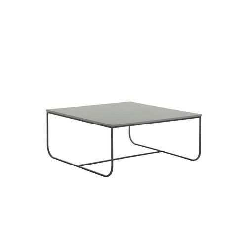 MARIT Coffee Table - 90cm - Grey + Black Metal