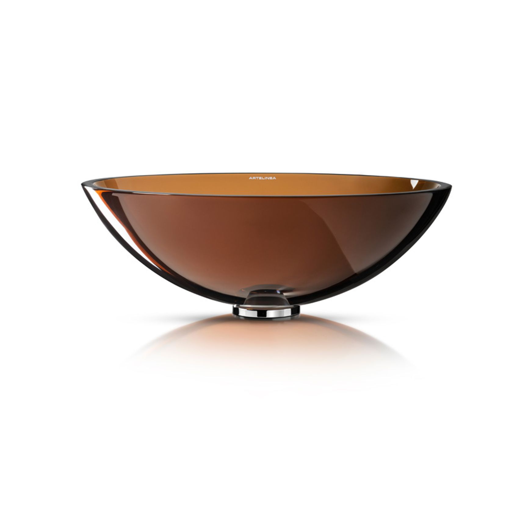 Milano 430 Round Vessel Basin Ambra Translucent