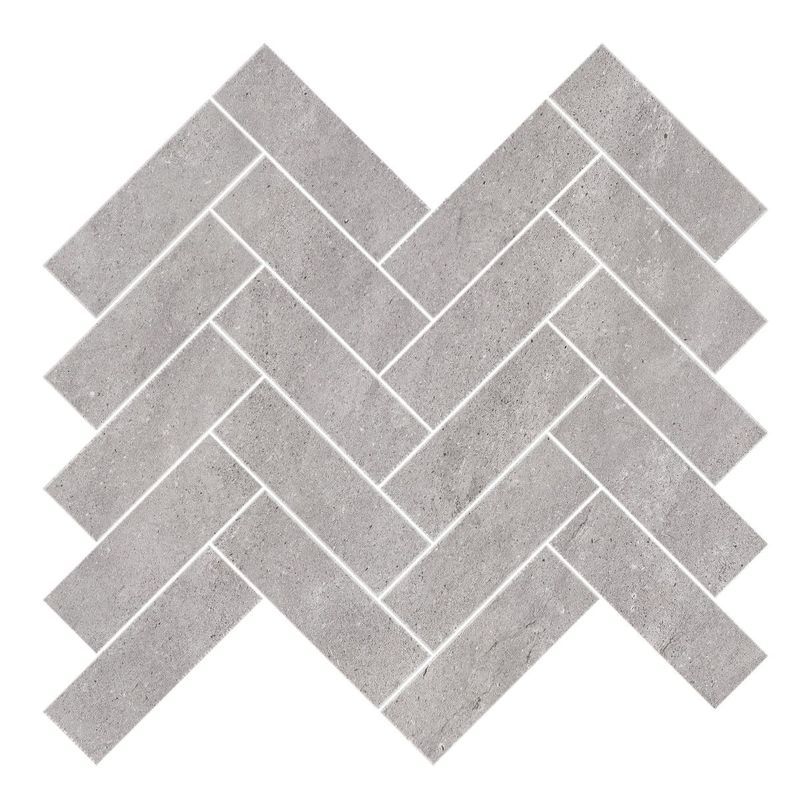 Gecko | Kiel Grigio Herringbone Mosaic Tiles