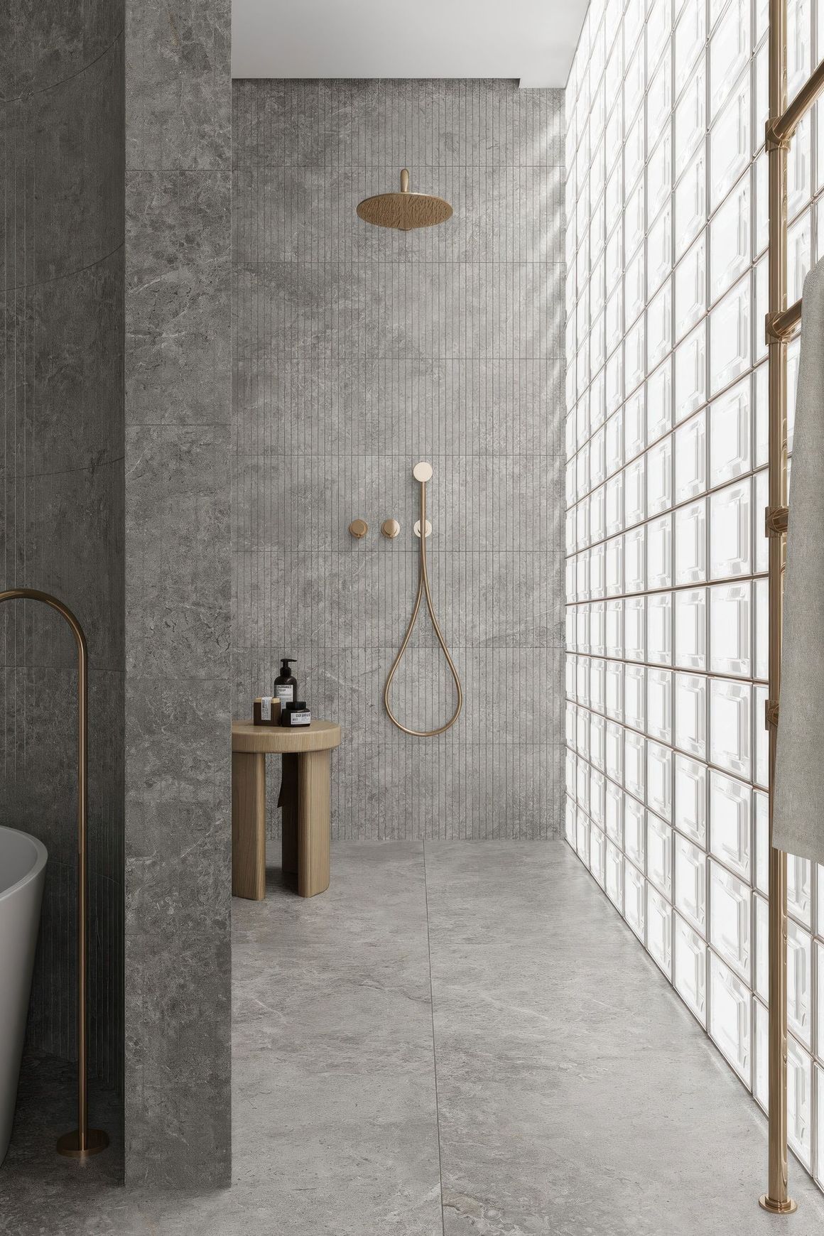 Arctic Tundra Grey Matt Stick Mosaic 20x300mm