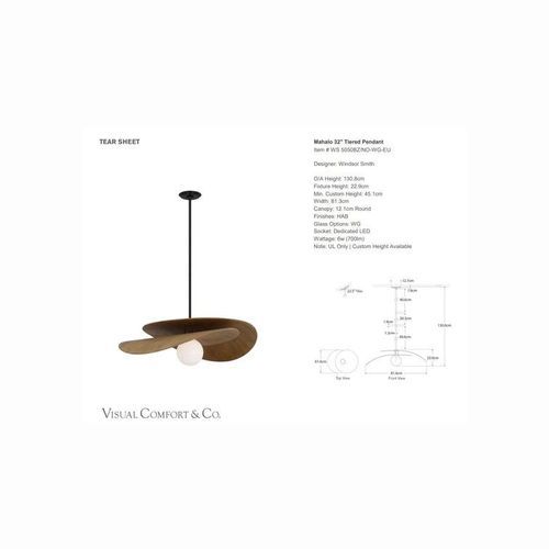 Visual Comfort Windsor Smith Mahalo 32" Tiered Pendant