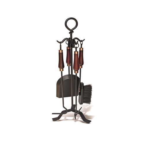 Mahogany Fireplace Tool Kit