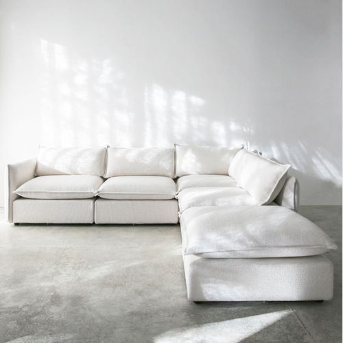 'Malibu' Modular Sofa / 5 Piece / New York-Alabaster