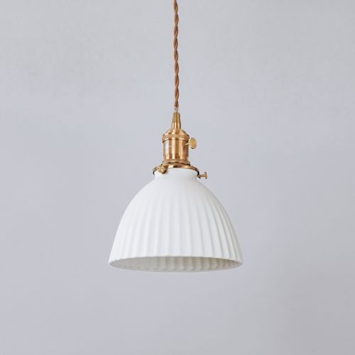 Margot | Ceramic Pleated Pendant Light