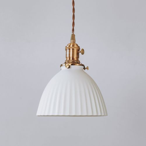 Margot | Ceramic Pleated Pendant Light