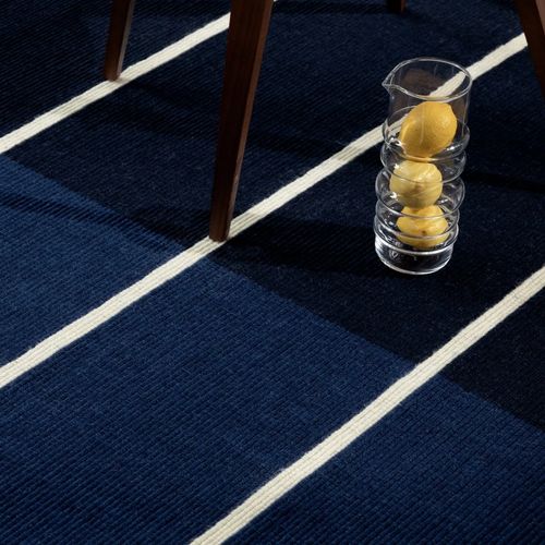 Marimekko Tiibet Deep Blue Designer Floor Rug