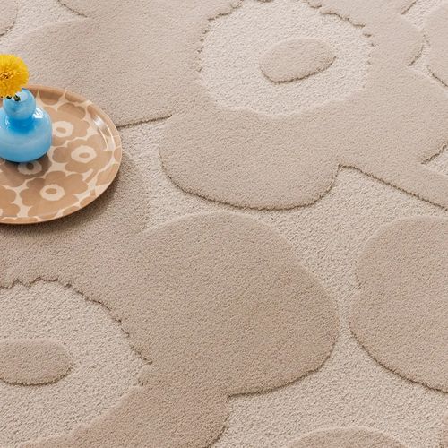 Marimekko Unikko - Light Beige | 100% Wool Designer Floor Rug