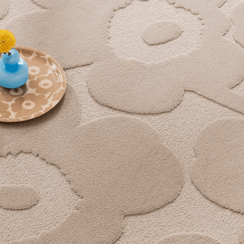 Marimekko Unikko - Light Beige | 100% Wool Designer Floor Rug